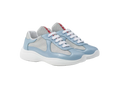 Prada America's Cup Biker Fabric Sneakers Light Blue — Men's