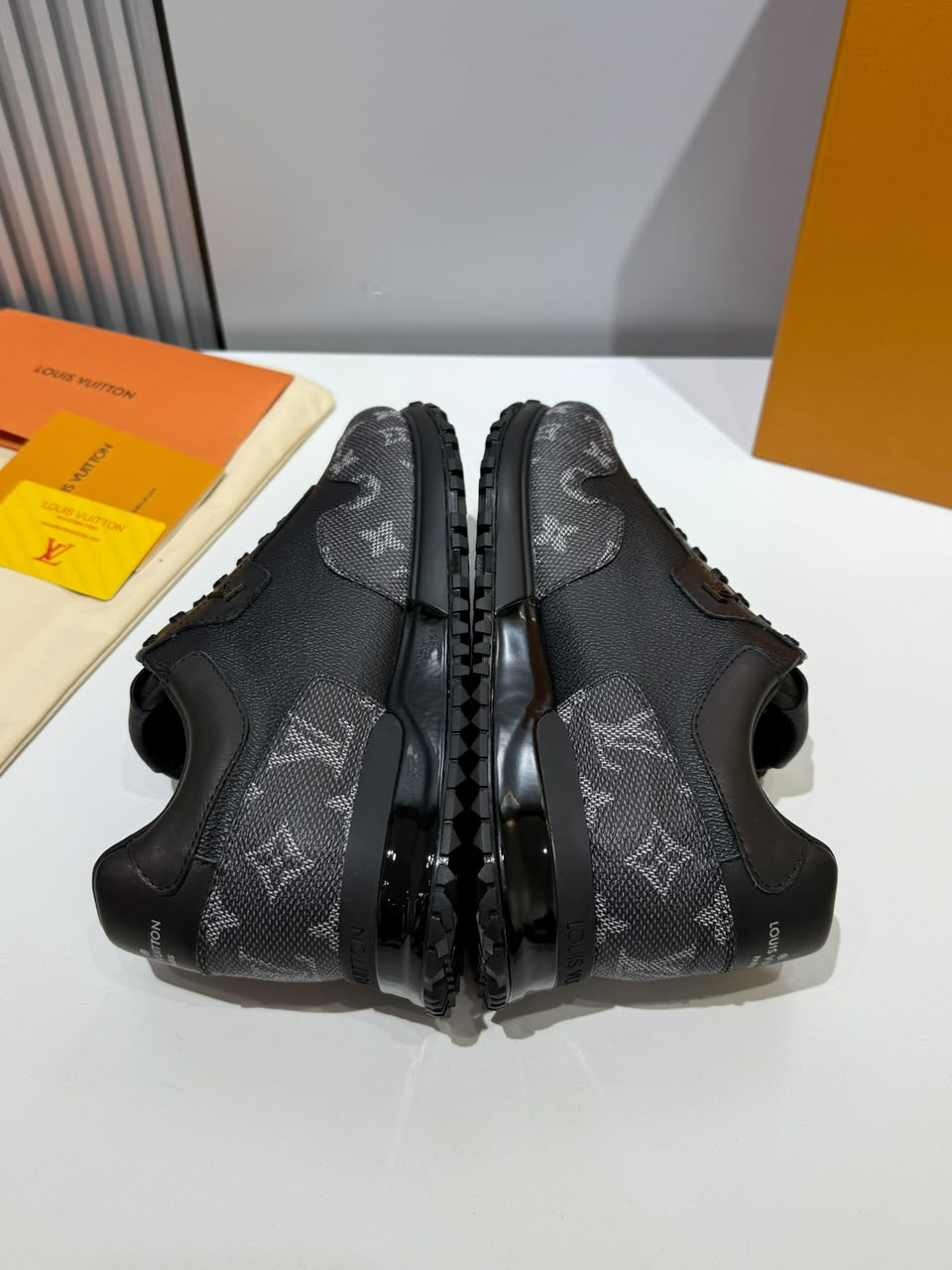 Louis Vuitton Run Away Sneaker – Black Monogram Grained Leather