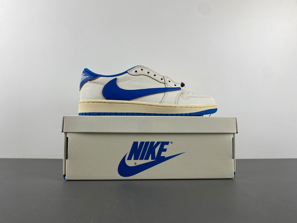 Jordan 1 Retro Low OG SP Fragment x Travis Scott Sail Military Blue DM7866-104