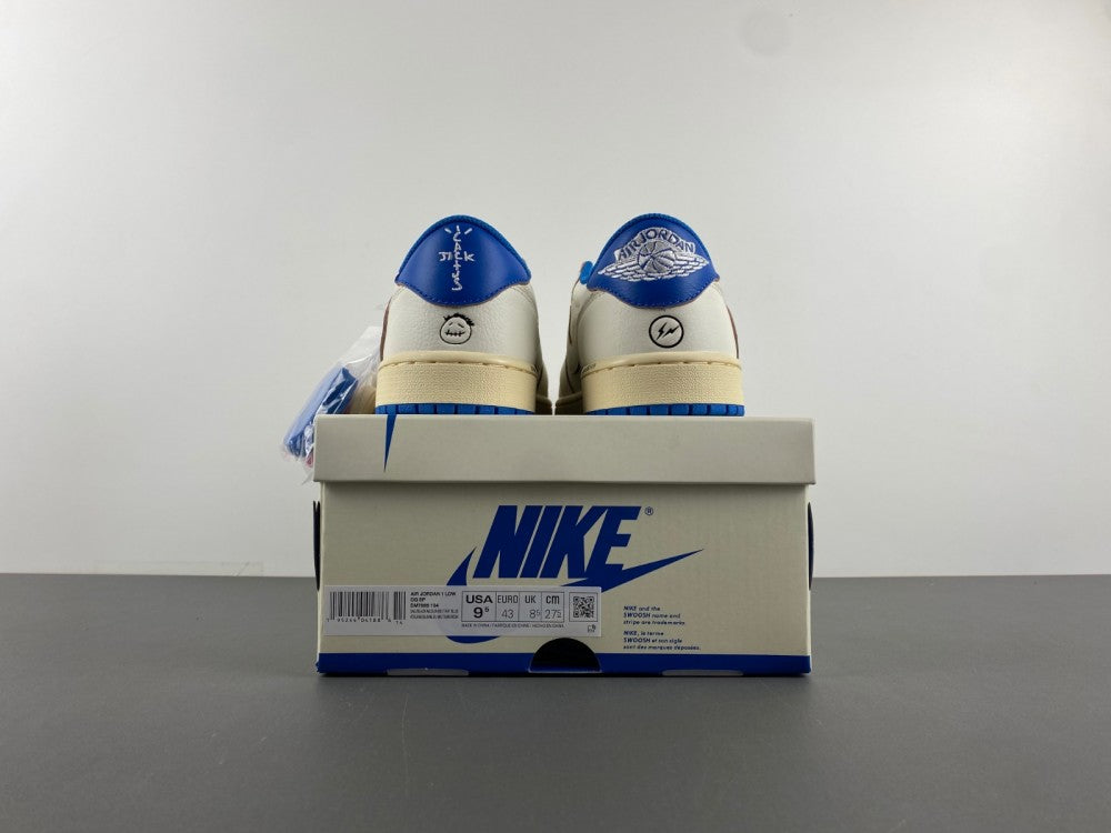Jordan 1 Retro Low OG SP Fragment x Travis Scott Sail Military Blue DM7866-104