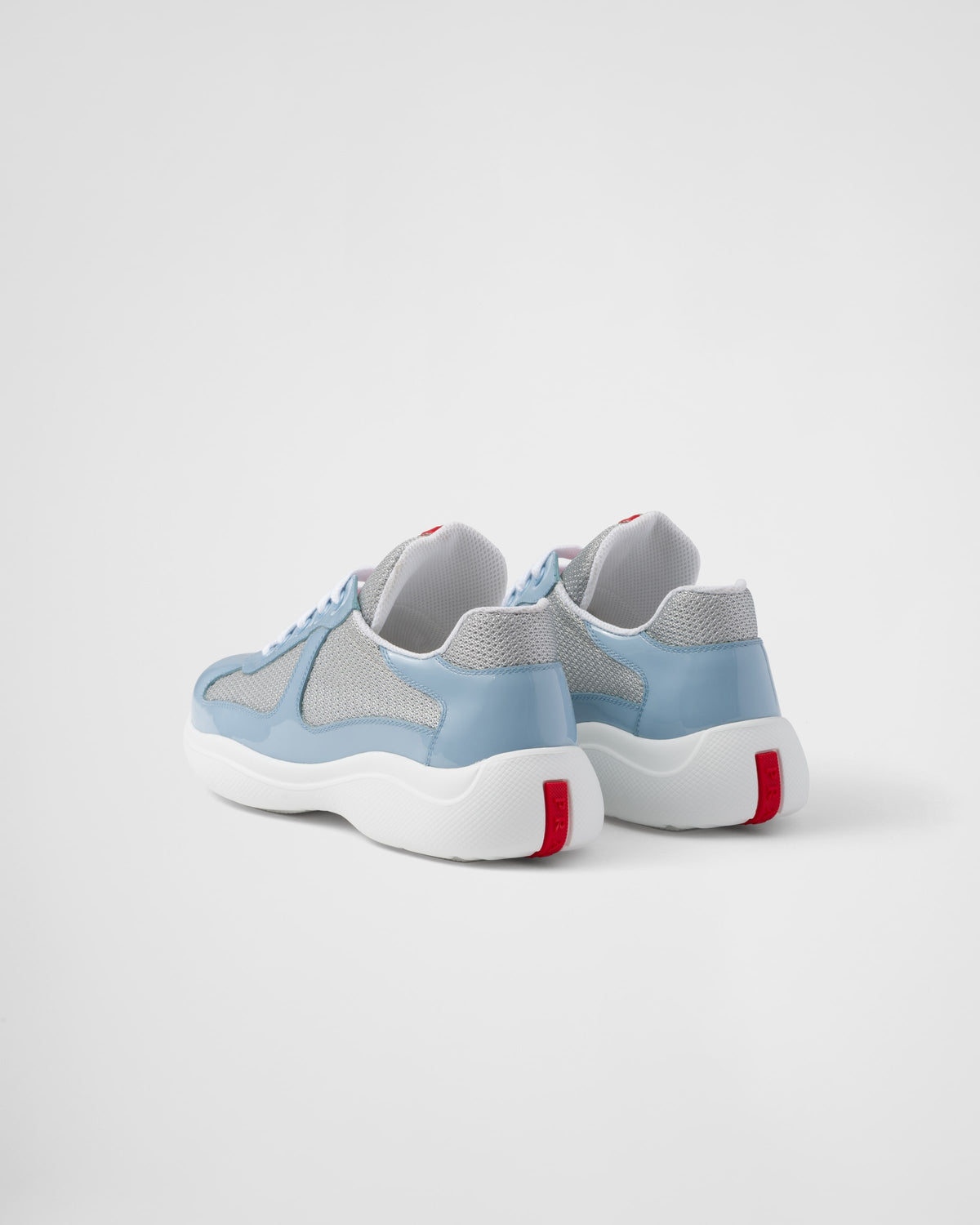 Prada America's Cup Biker Fabric Sneakers Light Blue — view 4