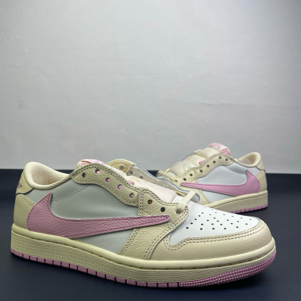 Travis Scott Air Jordan 1 Low Shy Pink IQ7604-100 Women's Sneakers