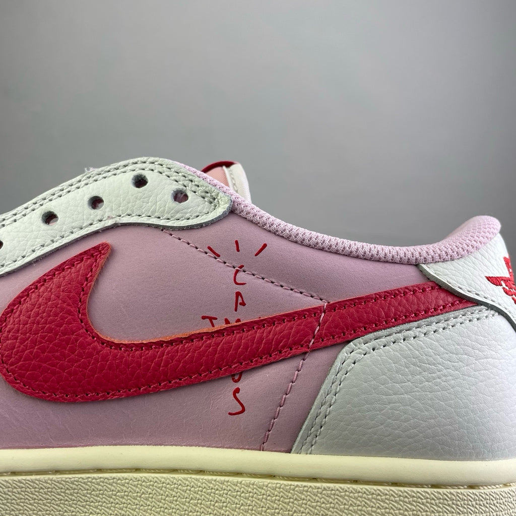 Travis Scott Air Jordan 1 Low Sail Tropical Pink IQ7604-101 Women's Sneakers