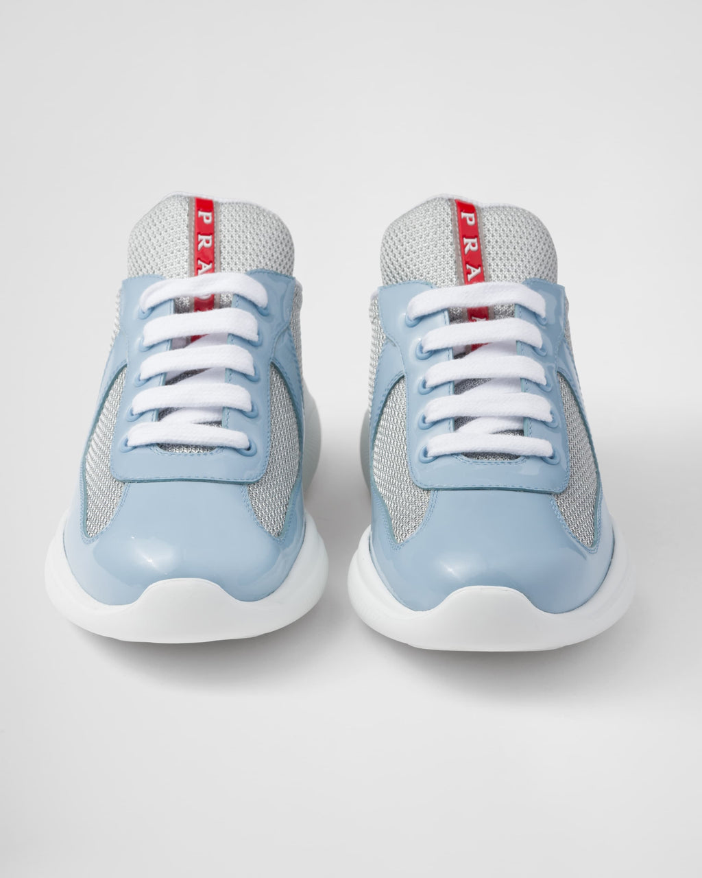 Prada America's Cup Biker Fabric Sneakers Light Blue — view 5