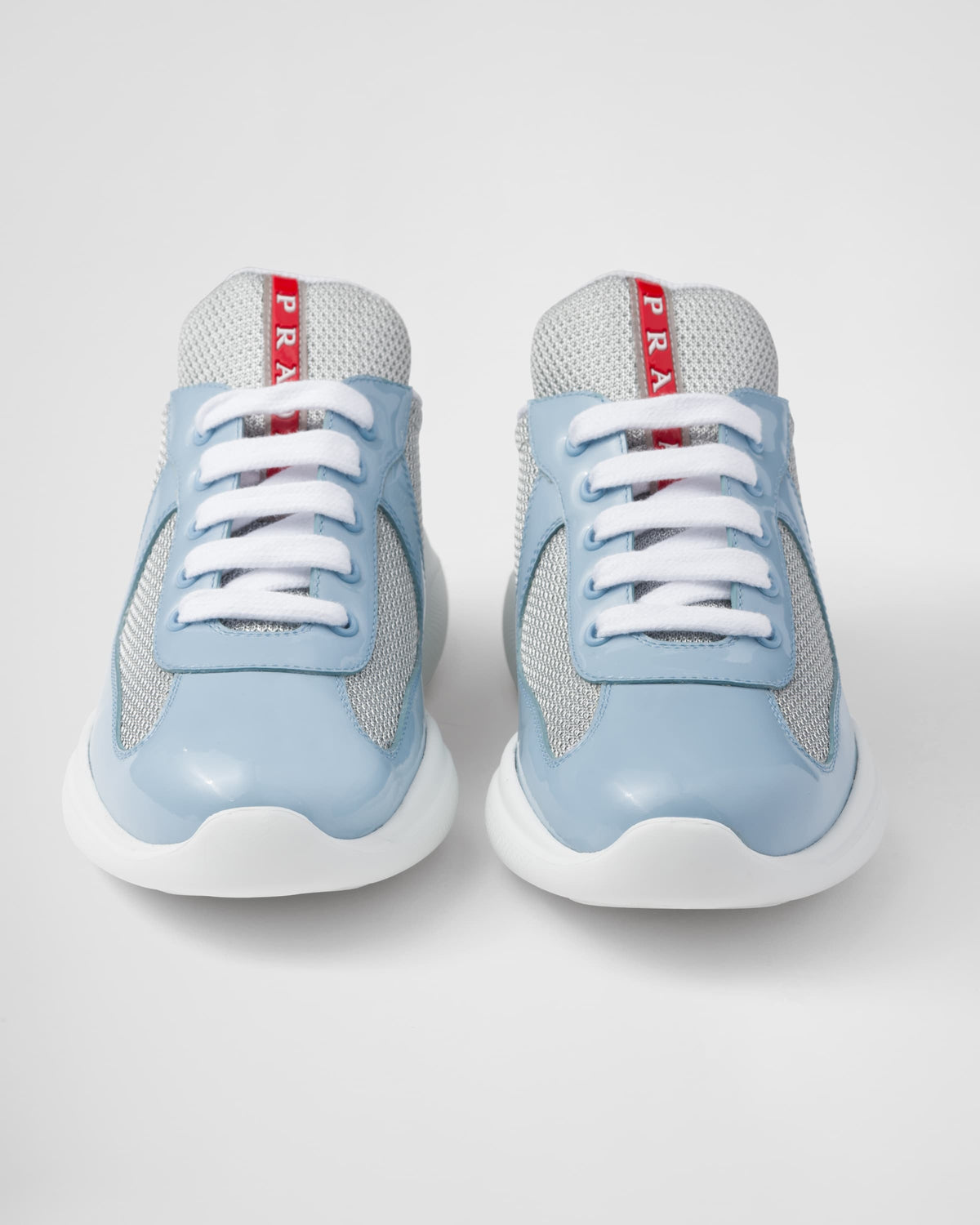 Prada America's Cup Biker Fabric Sneakers Light Blue — view 5
