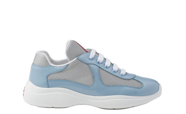 Prada America's Cup Biker Fabric Sneakers Light Blue — Men's