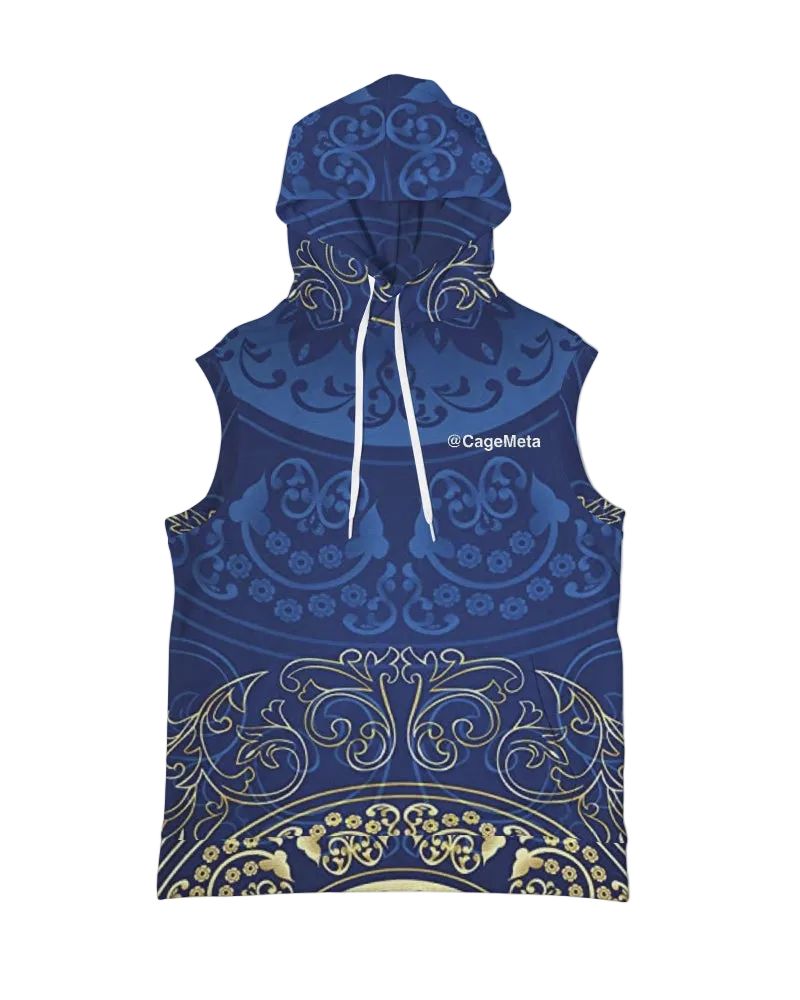 BOS Men's All-Over Print Heavyweight Sleeveless Hoodie