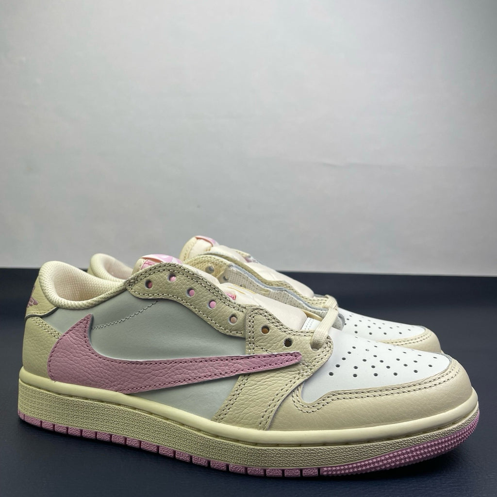 Travis Scott Air Jordan 1 Low Shy Pink IQ7604-100 Women's Sneakers