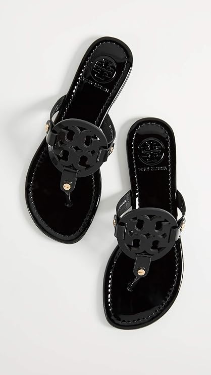 Tory Burch Women's Miller Patent Sandal - Perfect Black