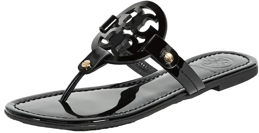 Tory Burch Women's Miller Patent Sandal - Perfect Black