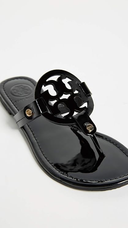 Tory Burch Women's Miller Patent Sandal - Perfect Black