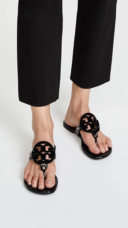 Tory Burch Women's Miller Patent Sandal - Perfect Black
