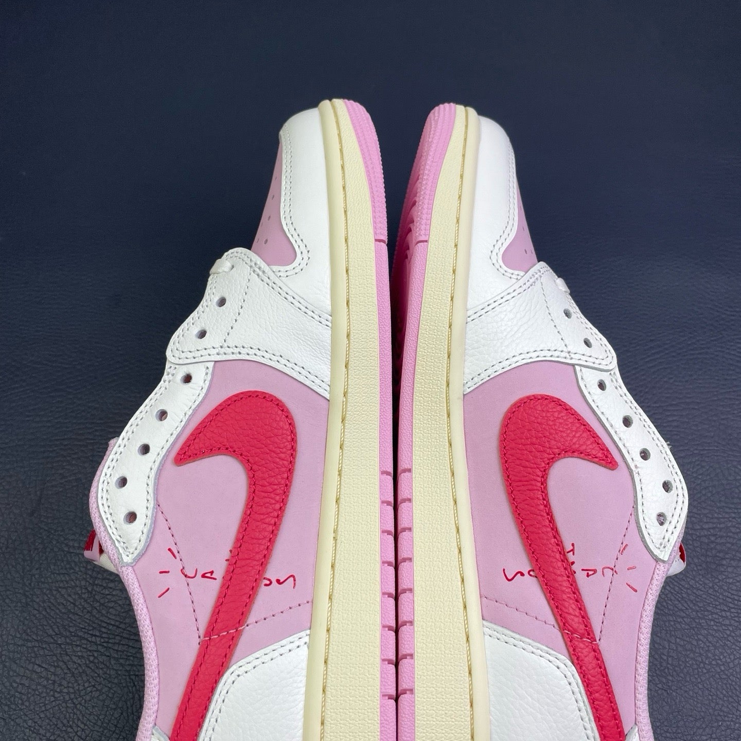 Travis Scott Air Jordan 1 Low Sail Tropical Pink IQ7604-101 Women's Sneakers