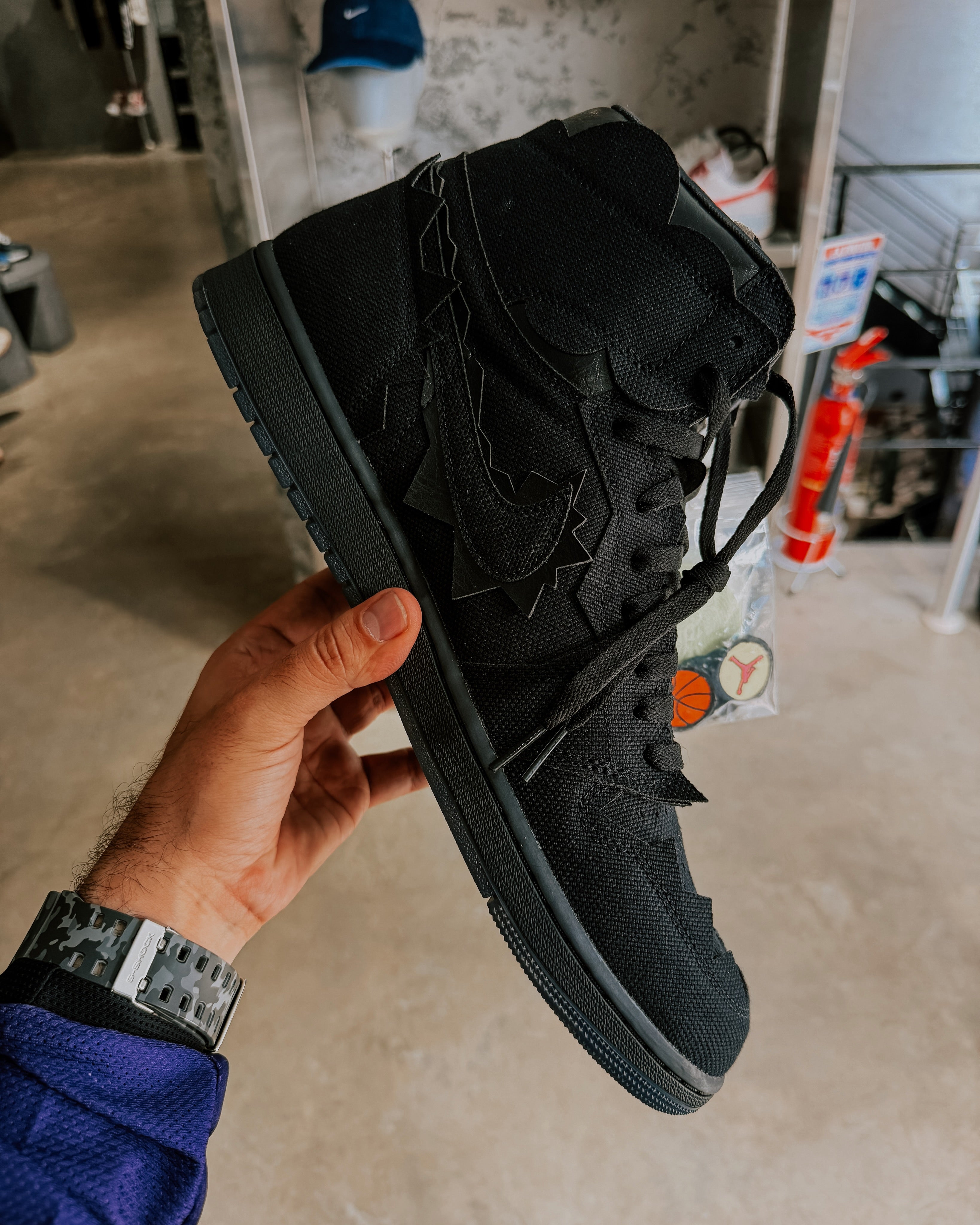 J Balvin x Air Jordan 1 High OG "Omerta" Triple Black