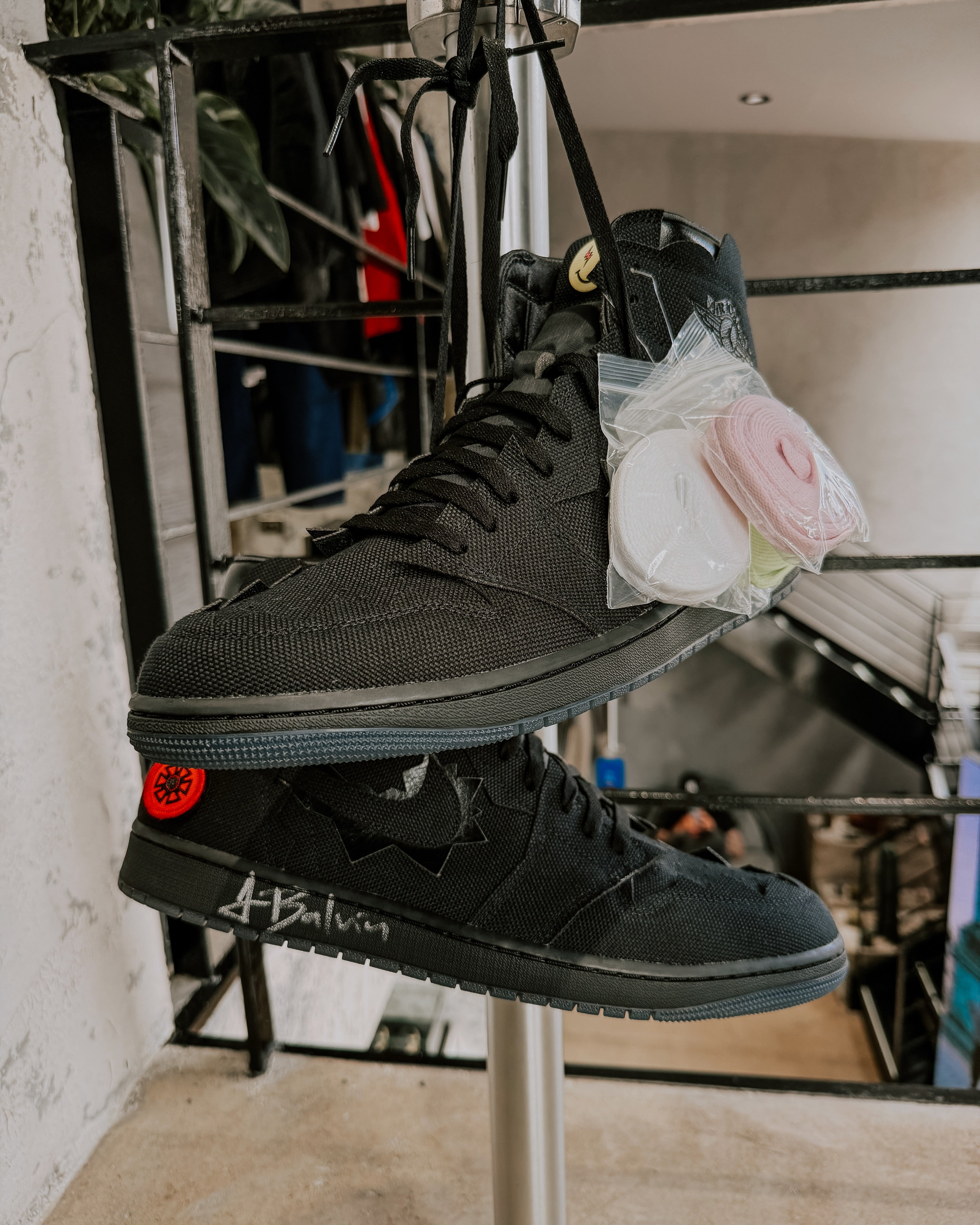 J Balvin x Air Jordan 1 High OG "Omerta" Triple Black