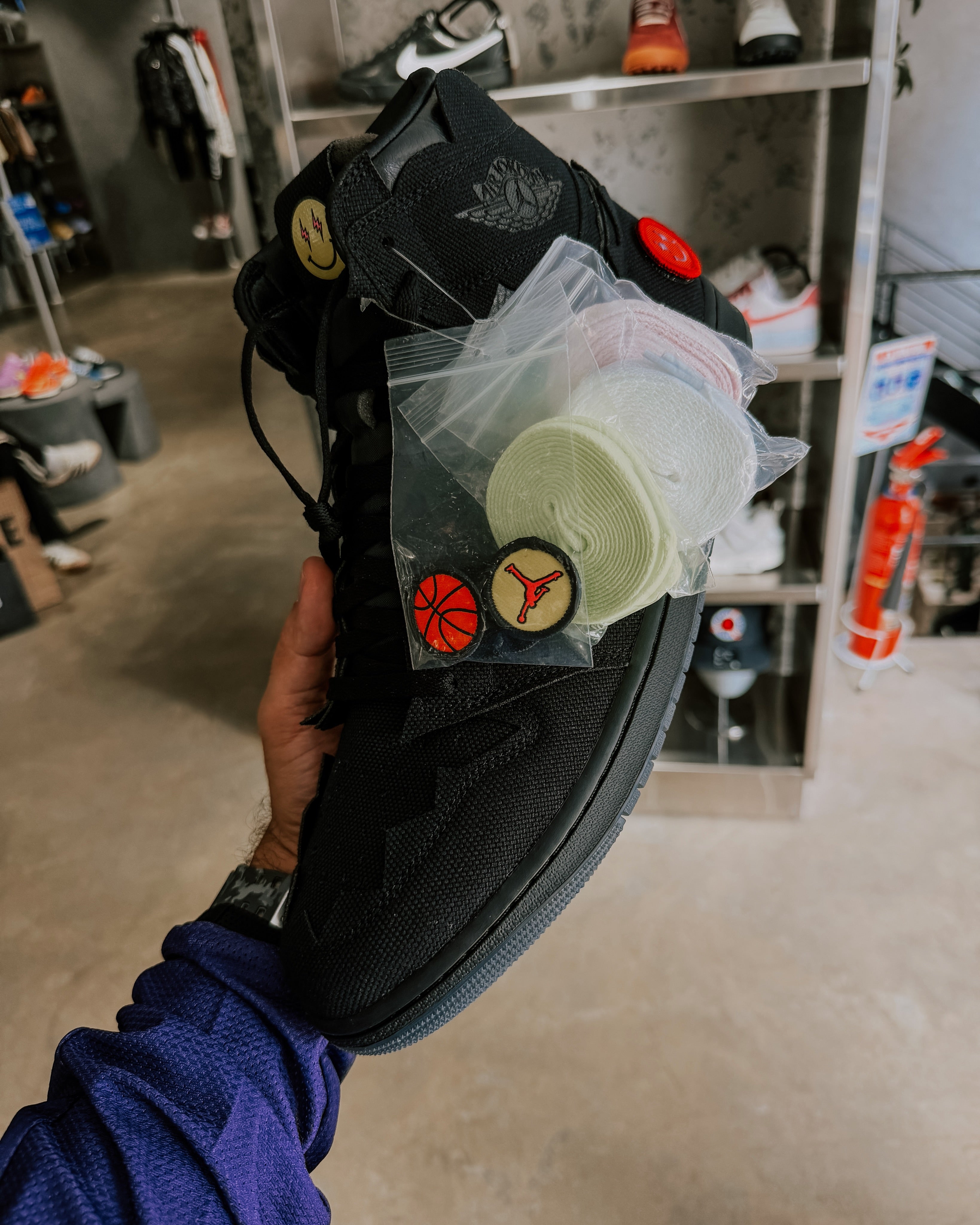J Balvin x Air Jordan 1 High OG "Omerta" Triple Black