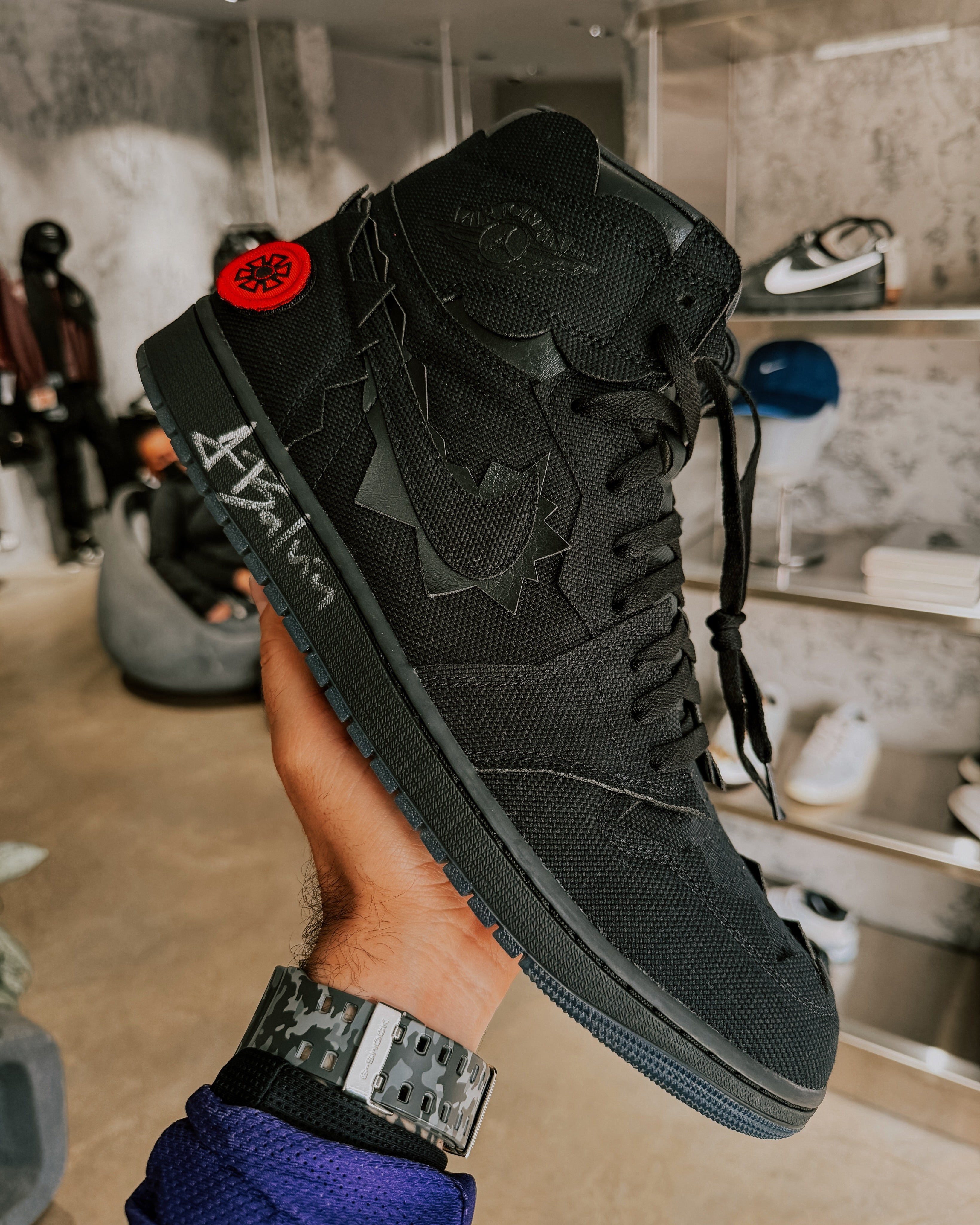 J Balvin x Air Jordan 1 High OG "Omerta" Triple Black