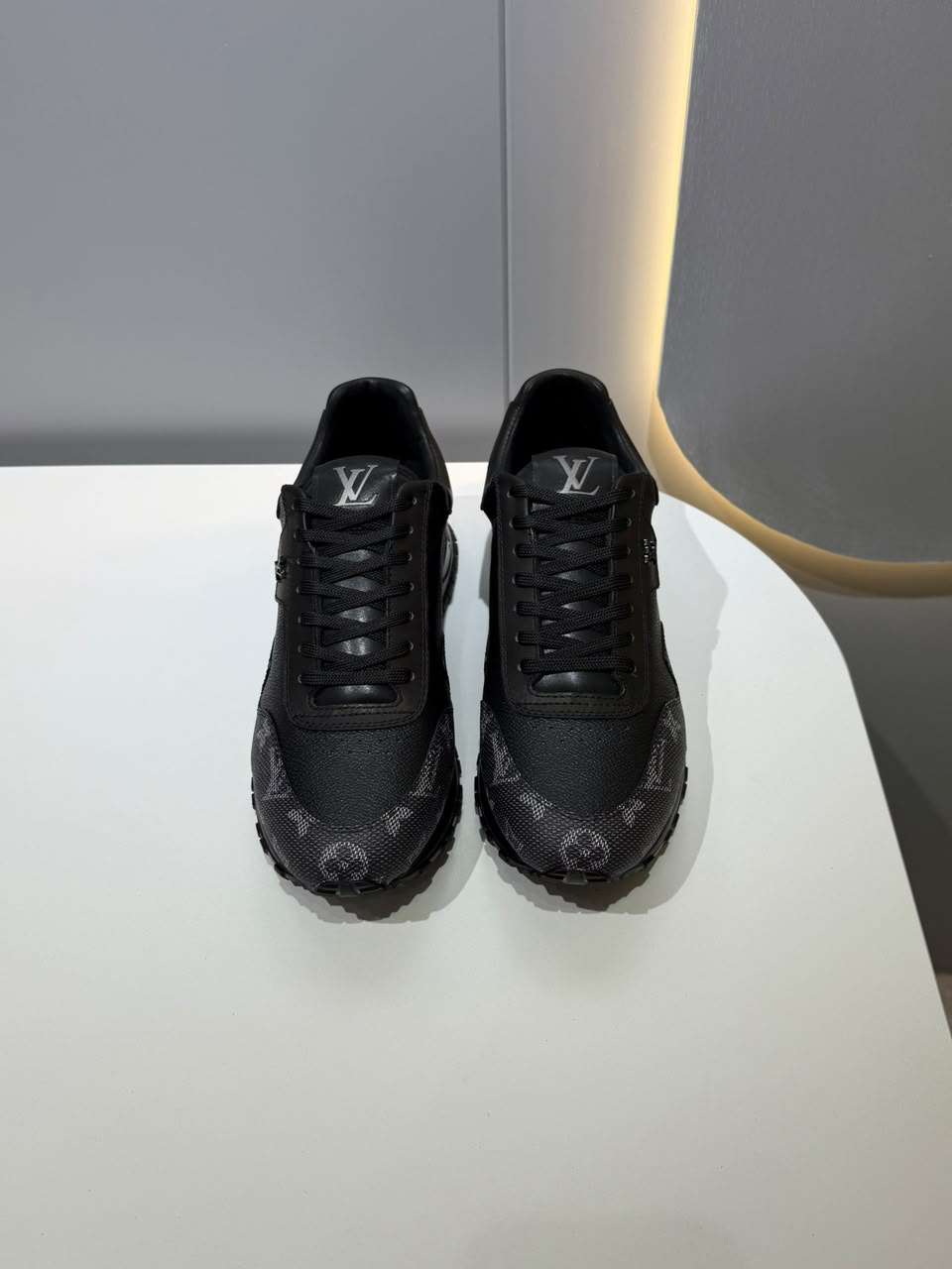 Louis Vuitton Run Away Sneaker – Black Monogram Grained Leather