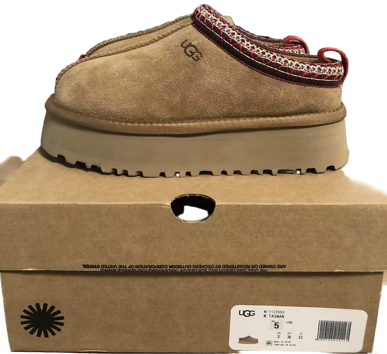UGG Tasman Slipper — Chestnut | S-0001–S-0005