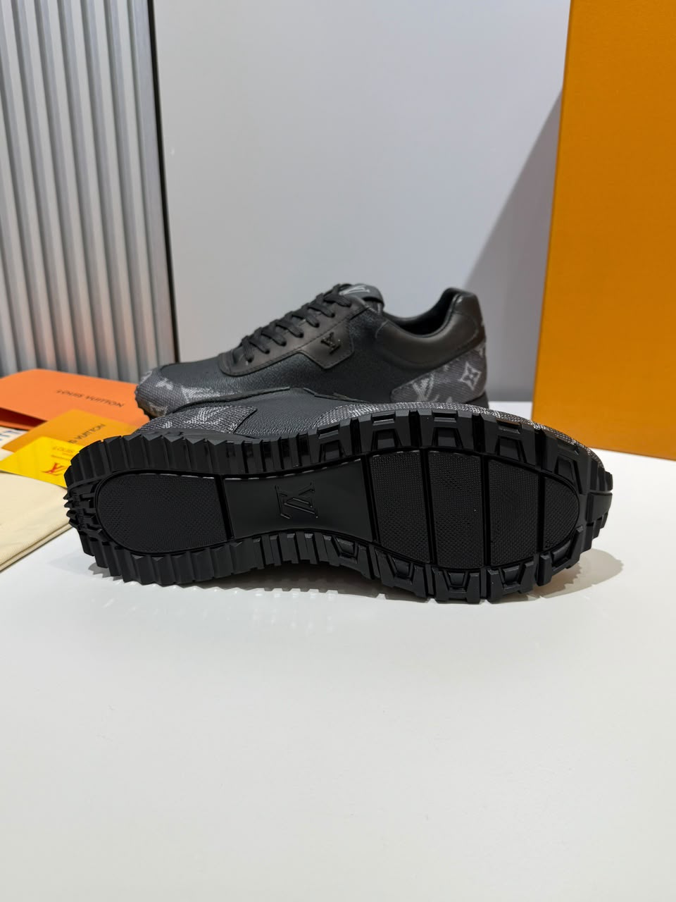 Louis Vuitton Run Away Sneaker – Black Monogram Grained Leather
