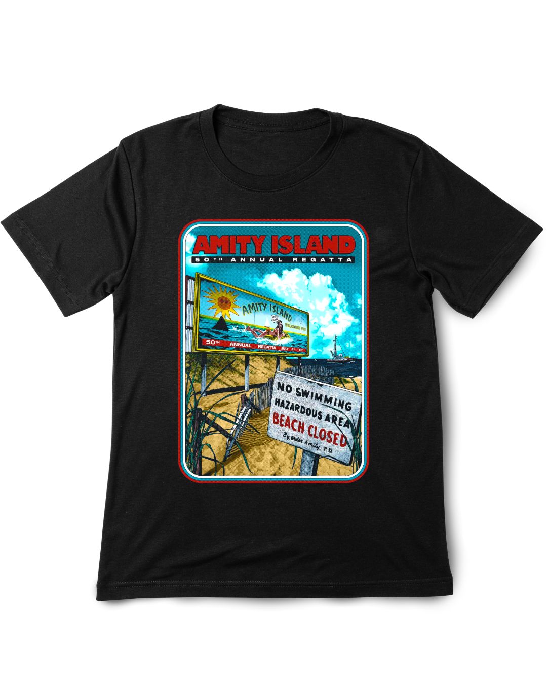 Amity Island Vintage Printed Tee Shirt