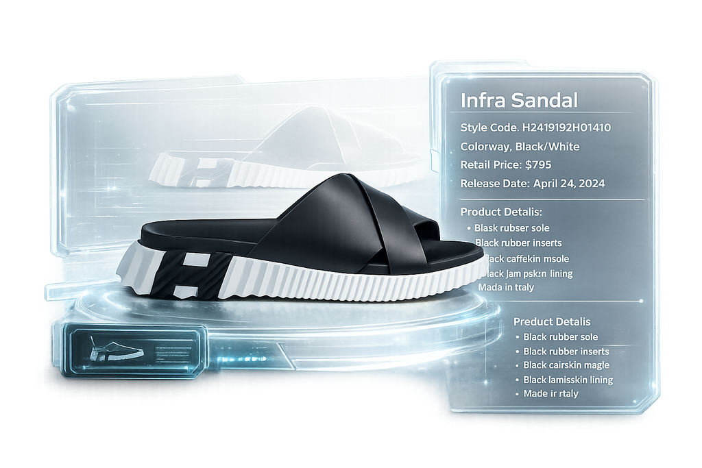 Hermes Infra Premium Sandal Black - possible pull