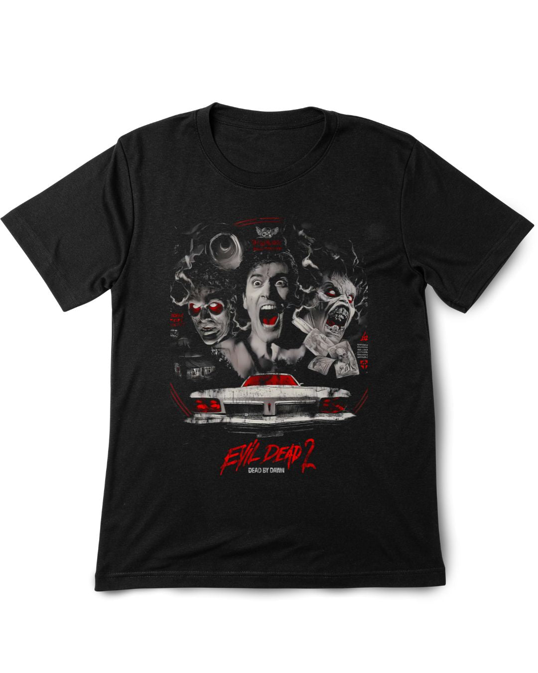Evil Dead 2 Car Vintage Printed Tee Shirt