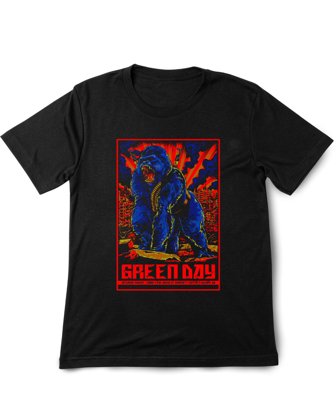 Green Day Vintage Printed Tee Shirt