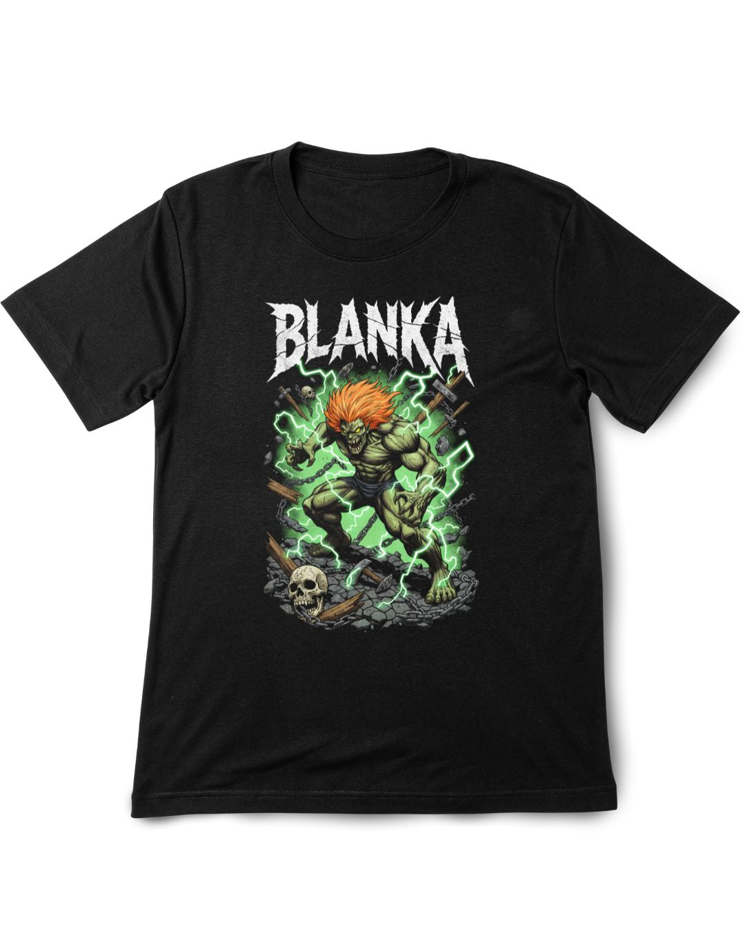 Street Fighter Blanka 1  Vintage Printed Tee Shirt