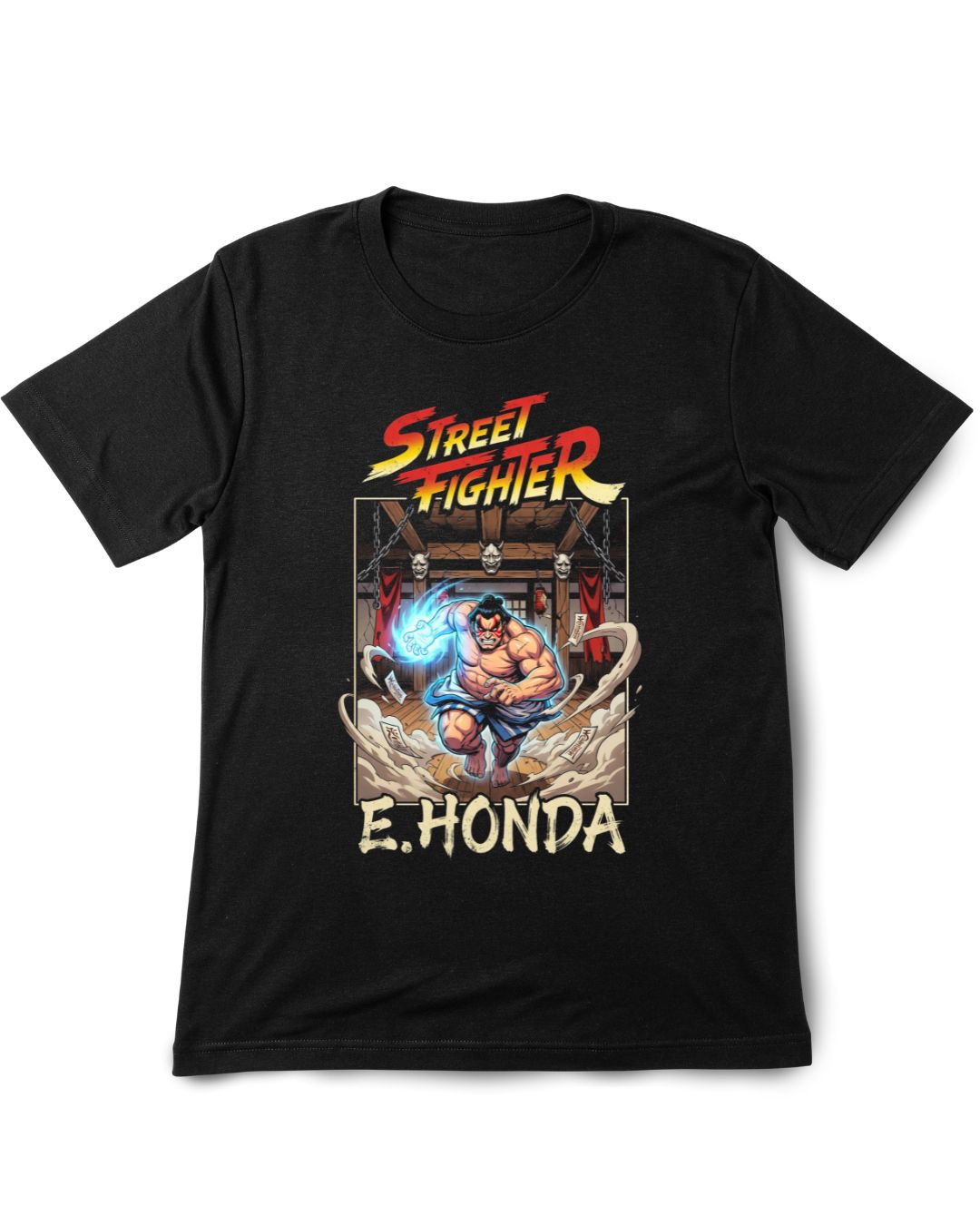 Street Fighter E. Honda Vintage Printed Tee Shirt