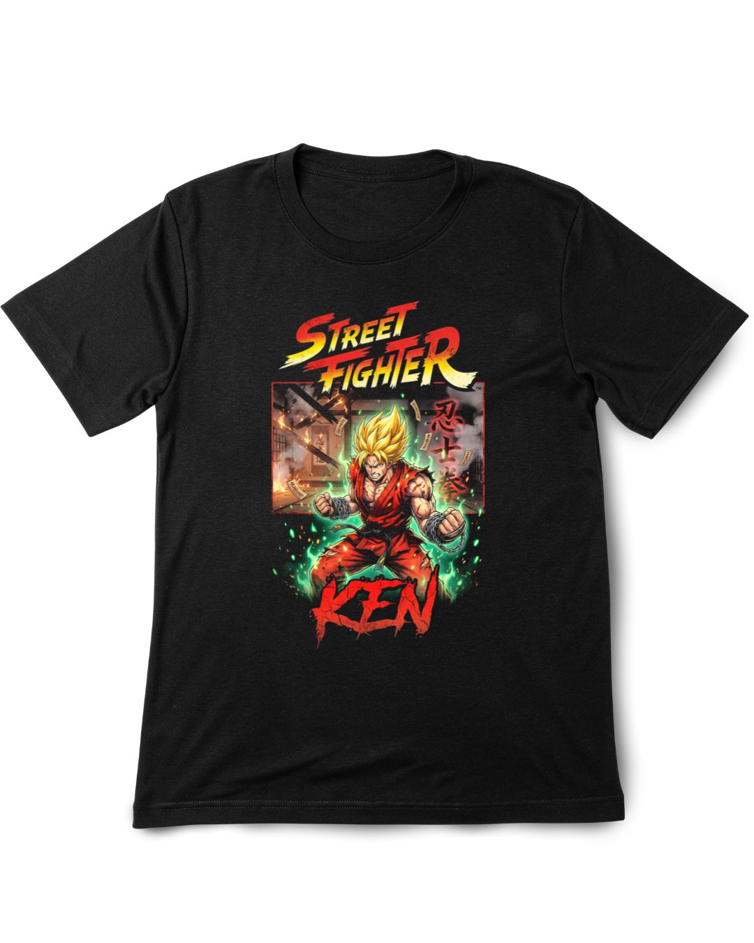 Street Fighter Ken Vintage Printed Tee Shirt
