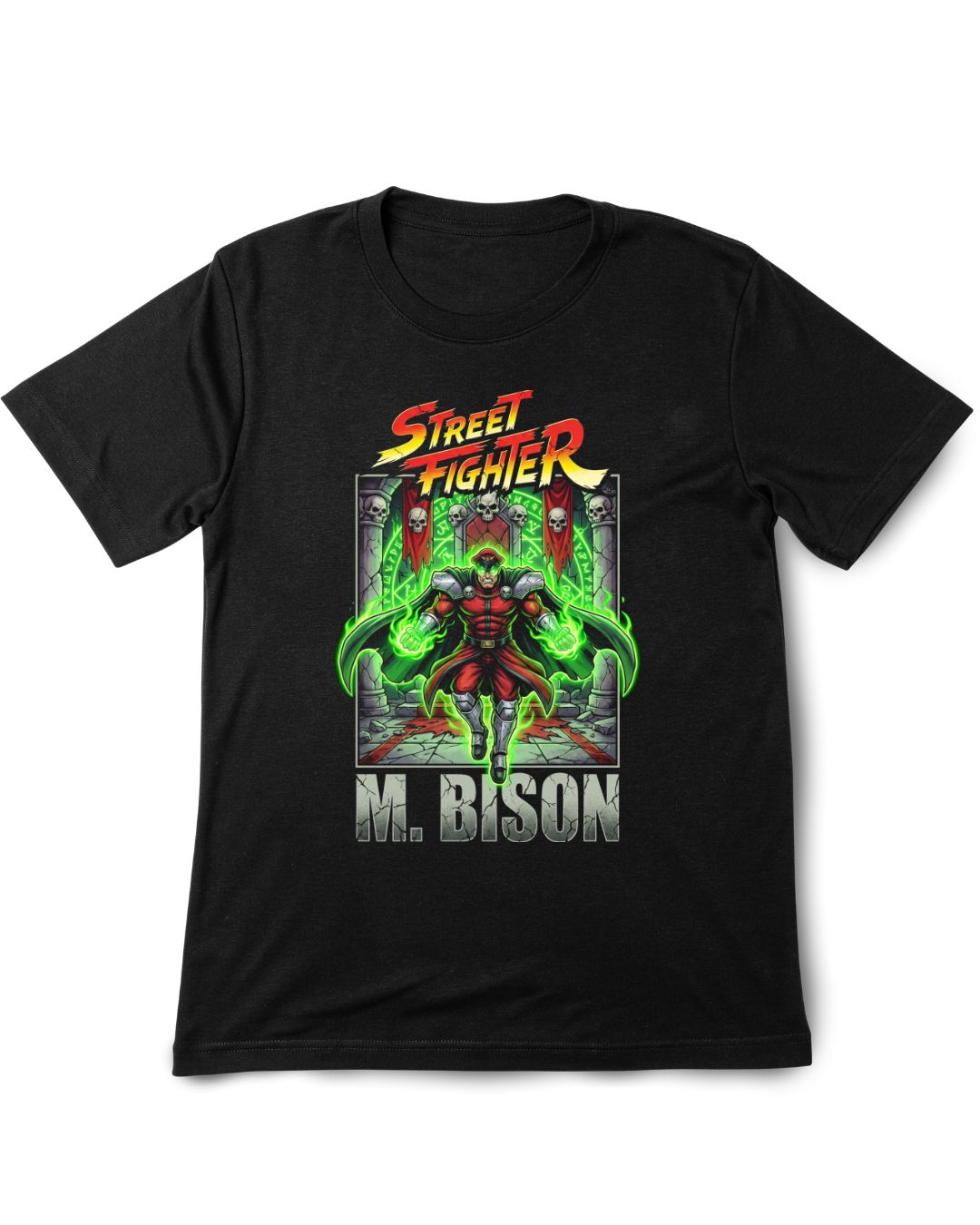 Street Fighter M. Bison Vintage Printed Tee Shirt
