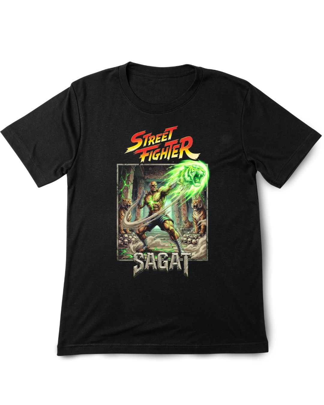 Street Fighter Sagat Vintage Printed Tee Shirt