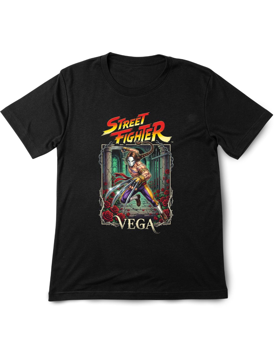 Street Fighter Vega Vintage Printed Tee Shirt