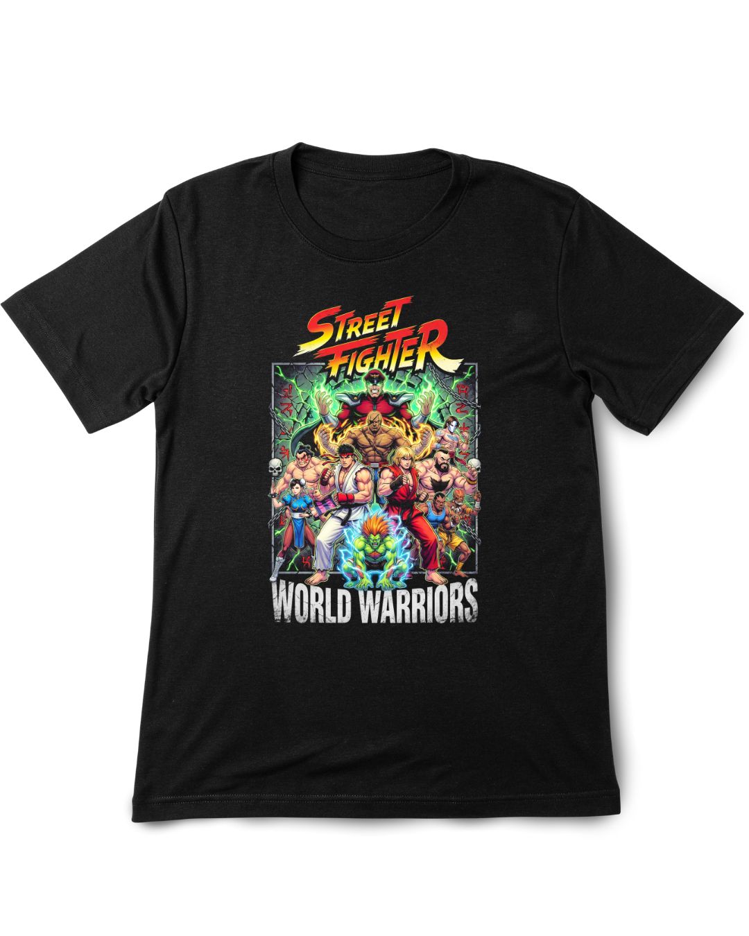 Street Fighter World Warriors Vintage Printed Tee Shirt
