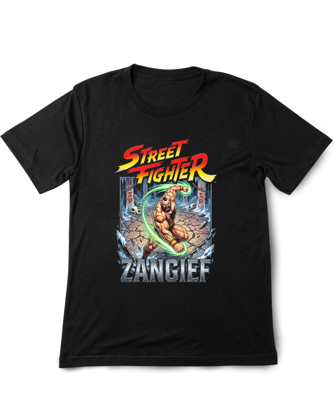 Street Fighter Zangief Vintage Printed Tee Shirt