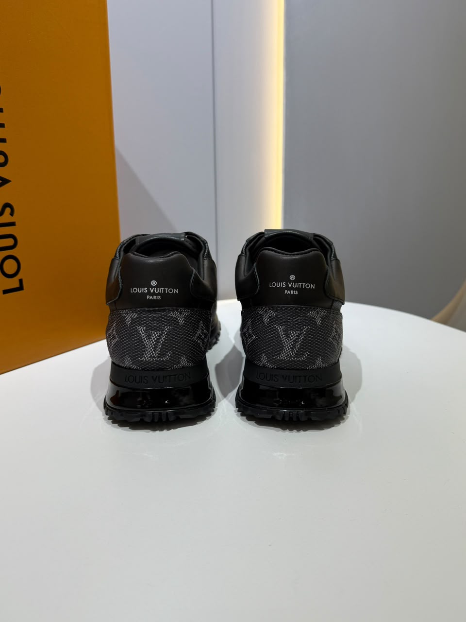 Louis Vuitton Run Away Sneaker – Black Monogram Grained Leather