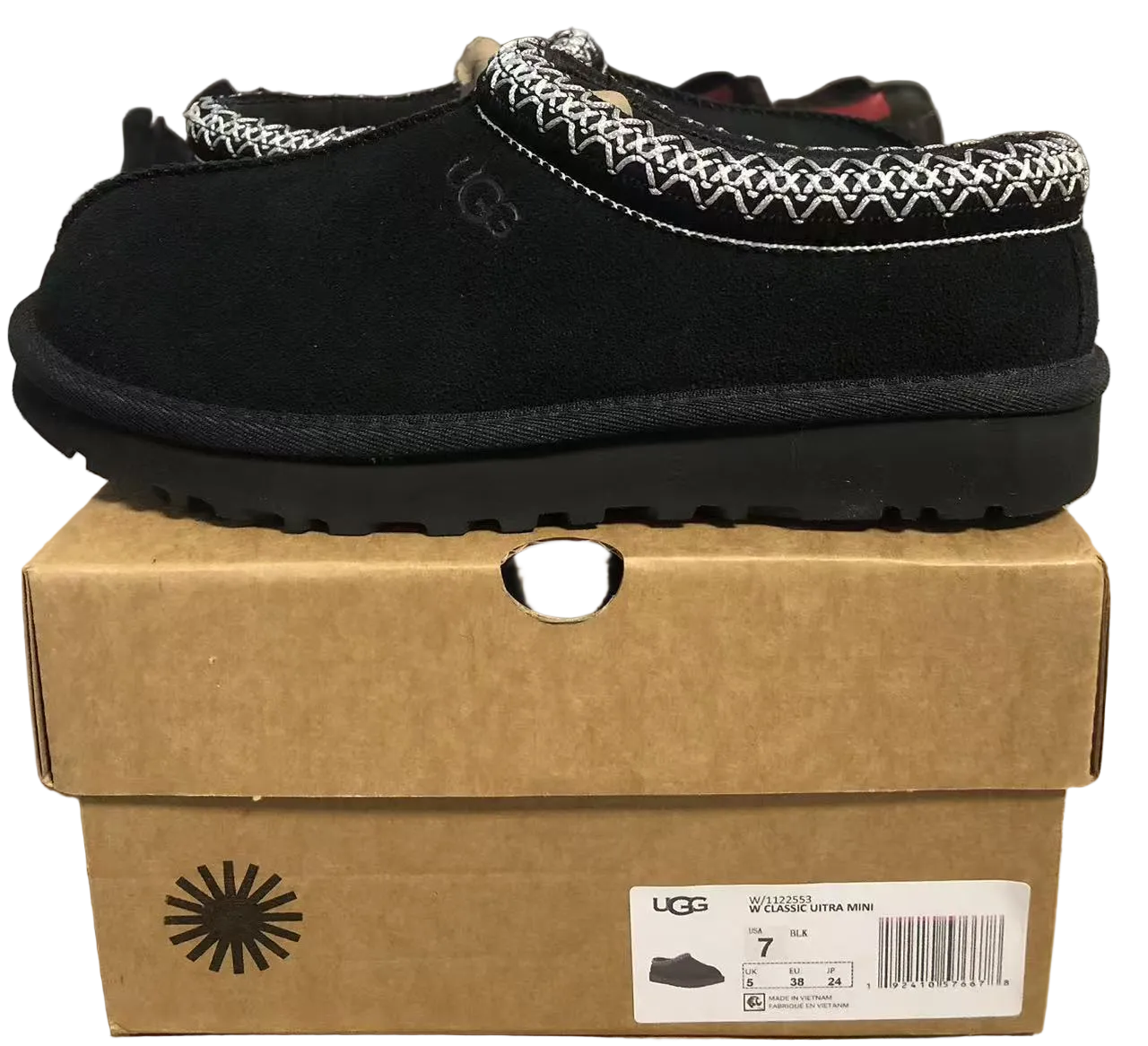 UGG Tasman Slipper — Black | S-0016–S-0020