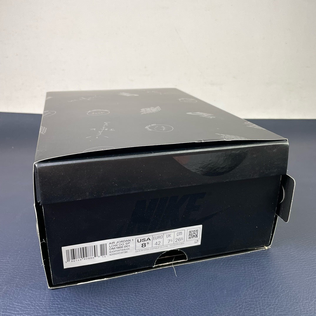 Travis Scott Air Jordan 1 Low OG Black Phantom Men's Sneakers