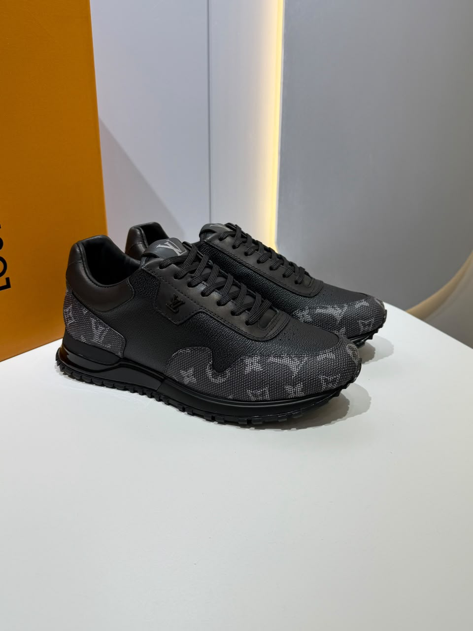 Louis Vuitton Run Away Sneaker – Black Monogram Grained Leather