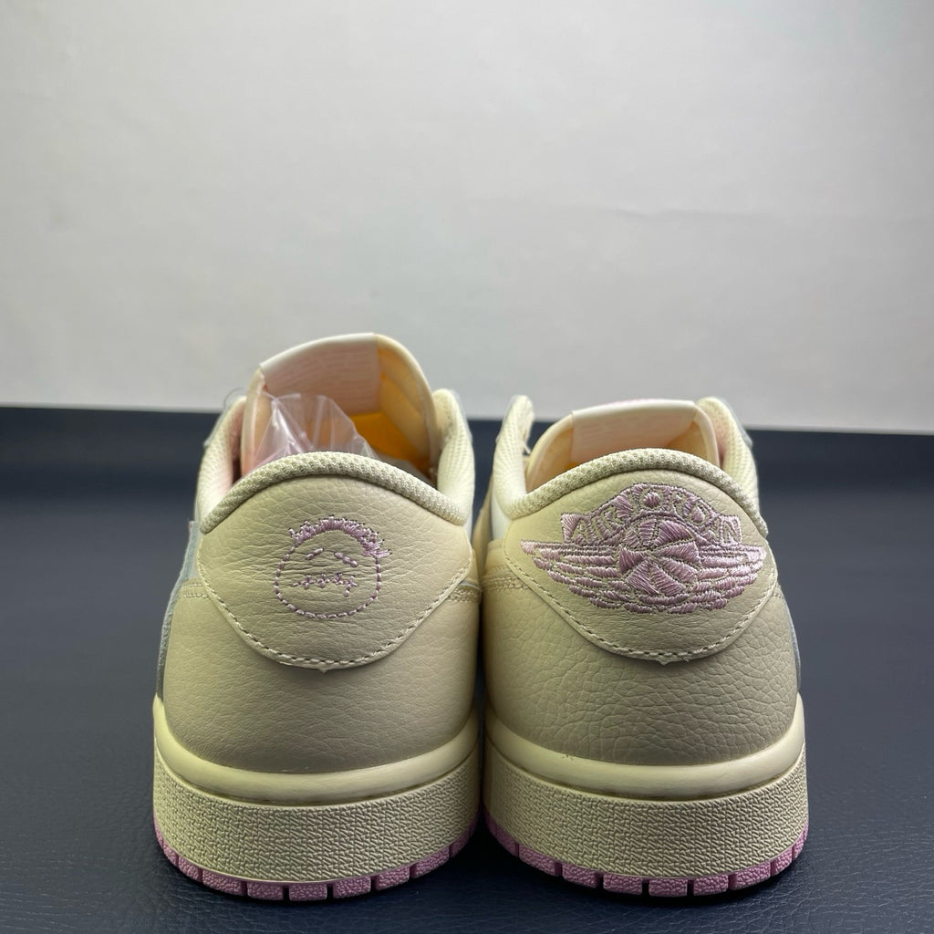 Travis Scott Air Jordan 1 Low Shy Pink IQ7604-100 Women's Sneakers