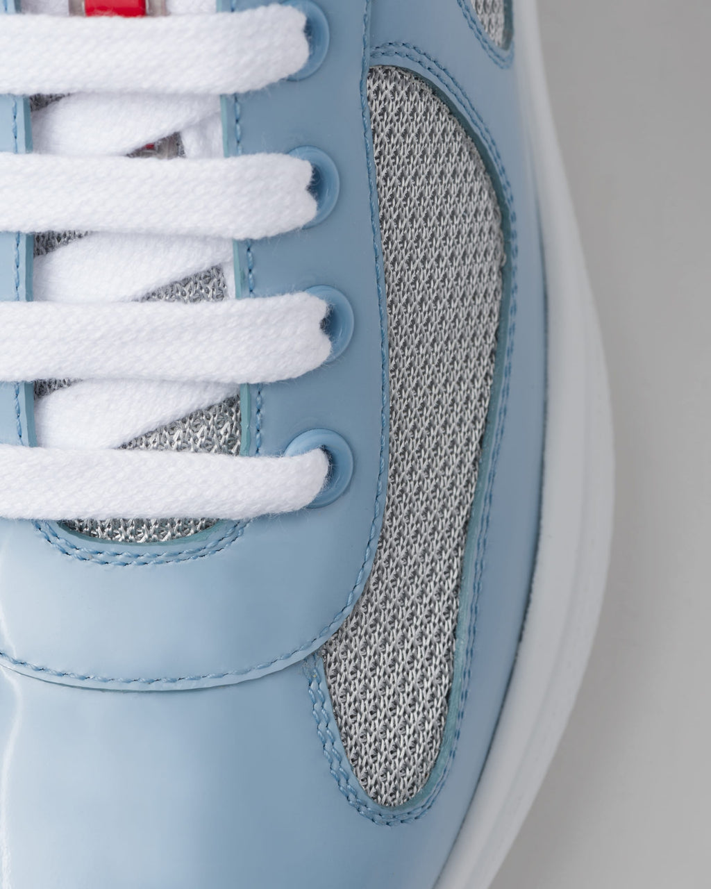 Prada America's Cup Biker Fabric Sneakers Light Blue — view 6