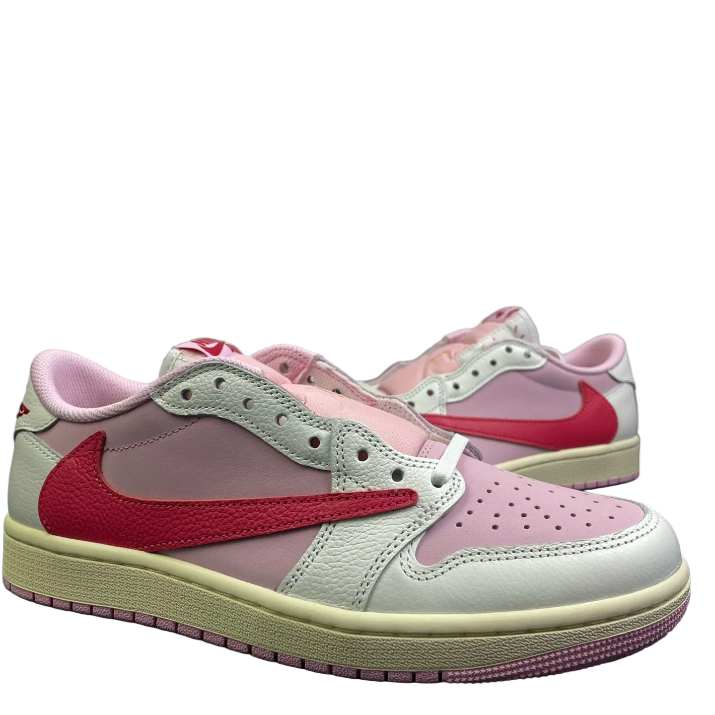 Travis Scott Air Jordan 1 Low Sail Tropical Pink IQ7604-101 Women's Sneakers