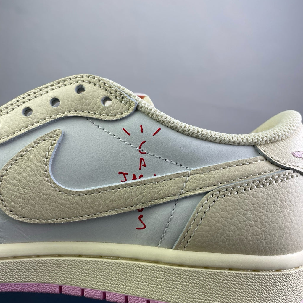 Travis Scott Air Jordan 1 Low Shy Pink IQ7604-100 Women's Sneakers