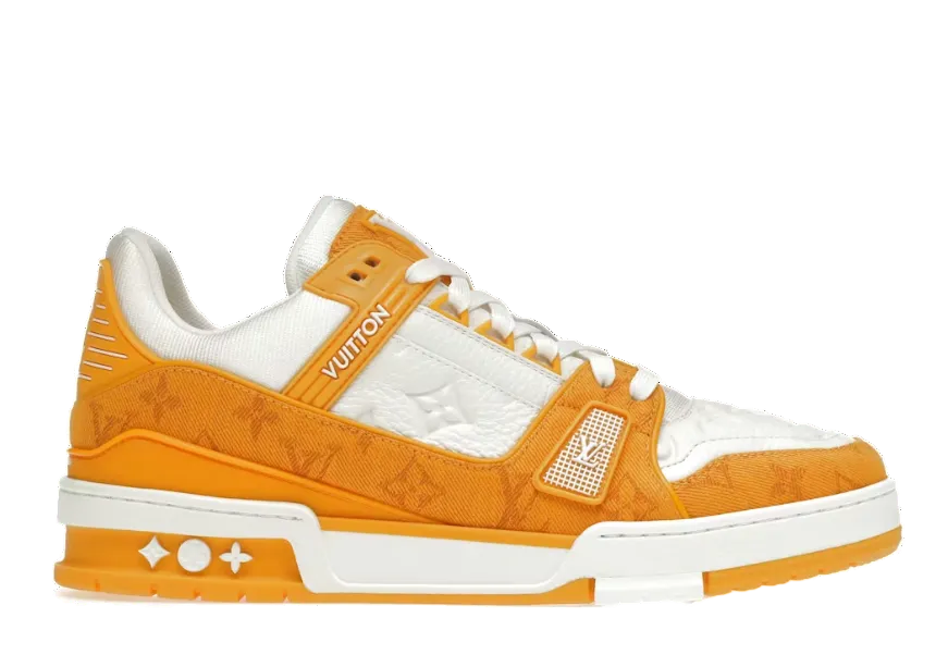 Louis Vuitton Trainer Yellow Monogram Denim White