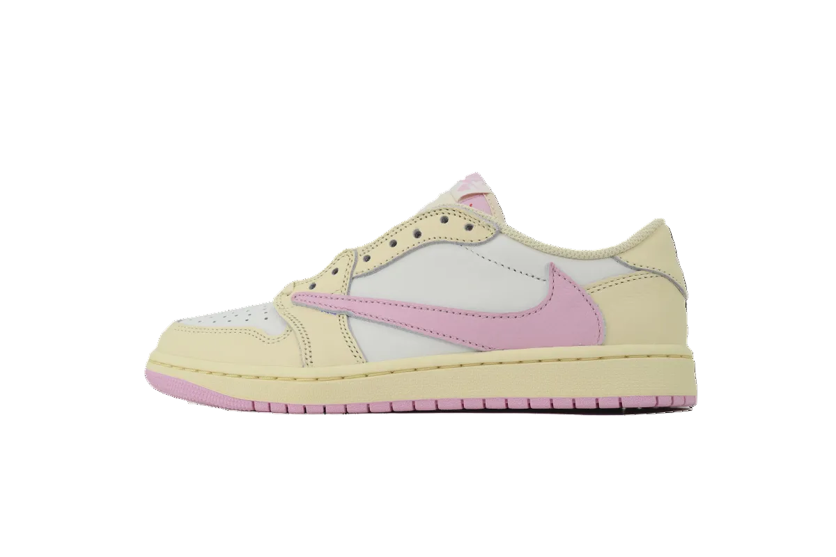 Travis Scott Air Jordan 1 Low Shy Pink IQ7604-100 Women's Sneakers