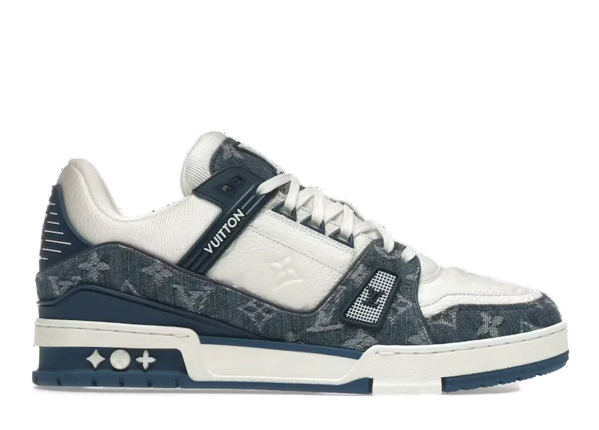 Louis Vuitton LV Trainer Monogram Denim White Blue