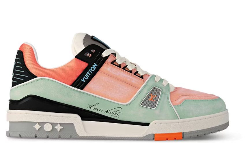 Louis Vuitton LV Trainer Orange Teal Vintage