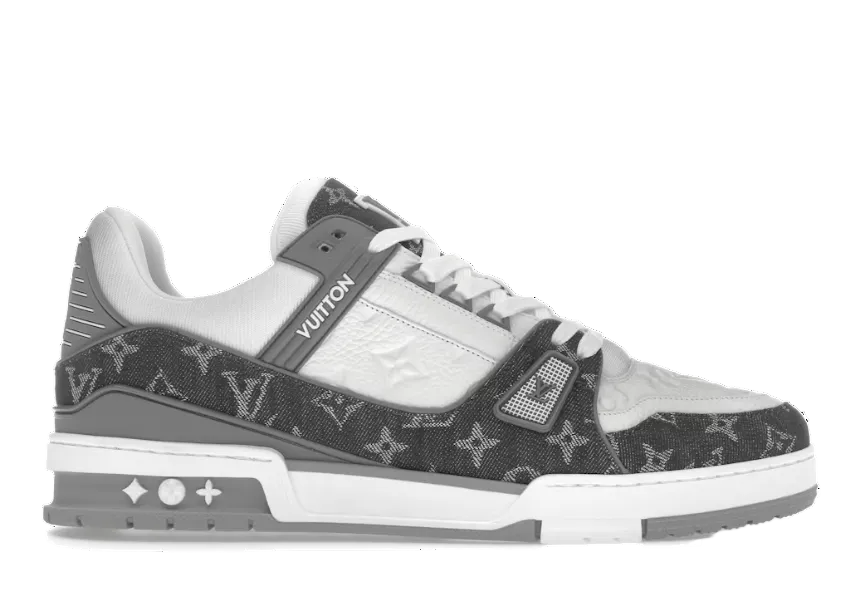 Louis Vuitton Trainer Monogram Denim Grey White