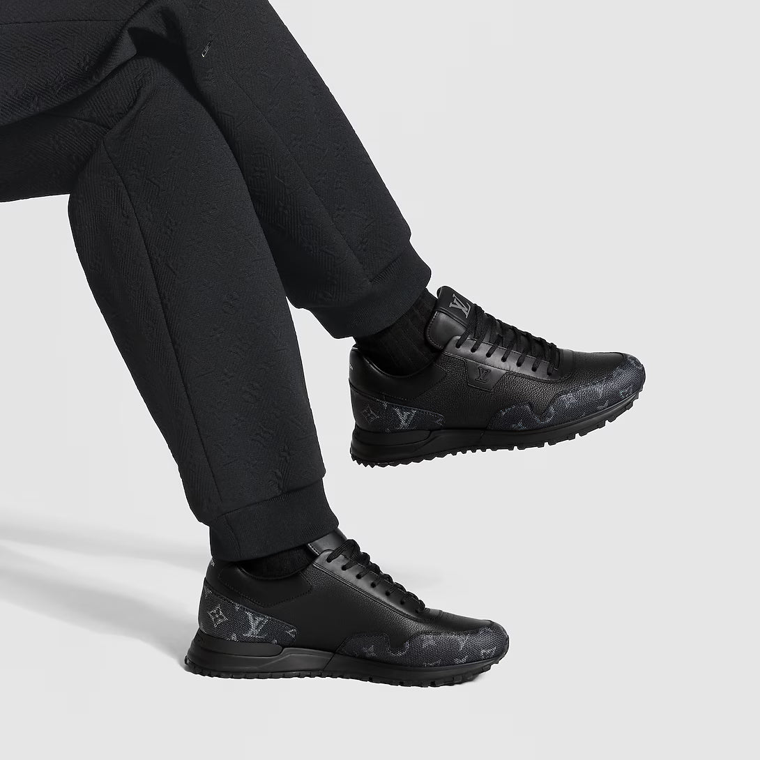 Louis Vuitton Run Away Sneaker – Black Monogram Grained Leather